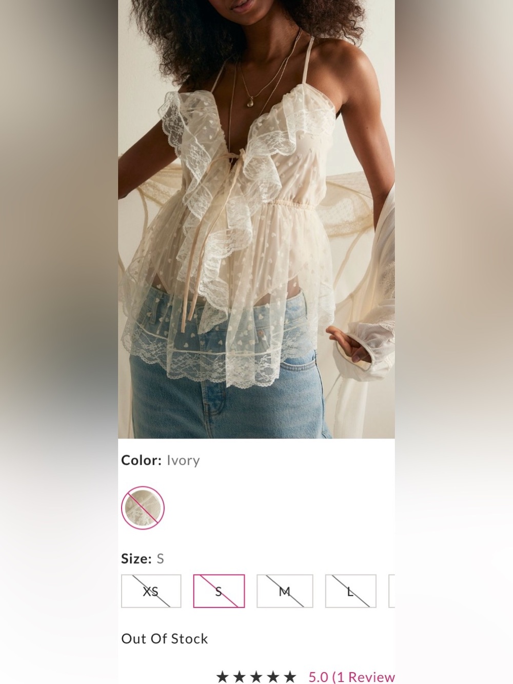 Intimately by Free People ~ Sweet Sugar Bodysuit ~ Ivory ~ Small ~ *NWT* - Picture 2 of 13